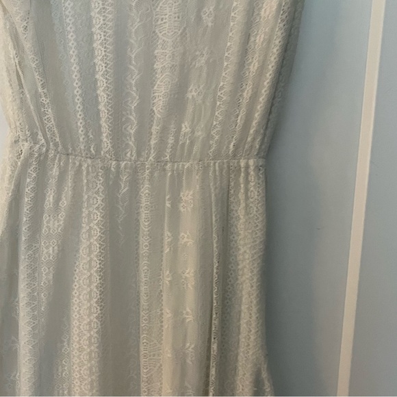 Pink Martini Lace Maxi Boho Indi Grunge Semi Sheer Dress - Picture 6 of 9